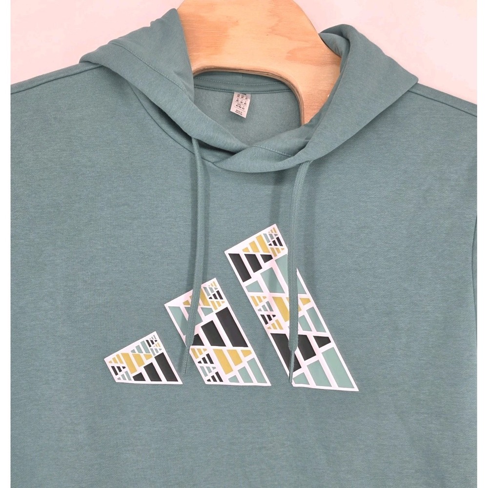 ADIDAS Hoodie MEN'S MEDIUM TALL Sweatshirt Pullover PERFORMANCE Teal Active New